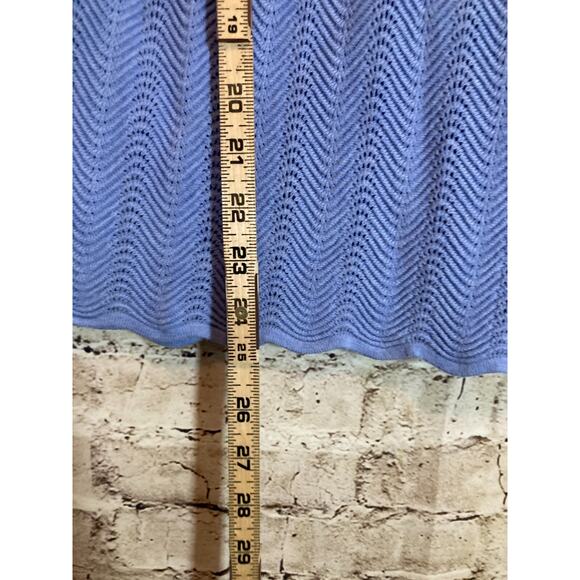 Burgess Top Women Large Silk Blend Baby Blue Open Knit Beachy Coquette Soft Girl - Picture 7 of 11